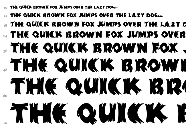 HFF Splintered Dream font waterfall